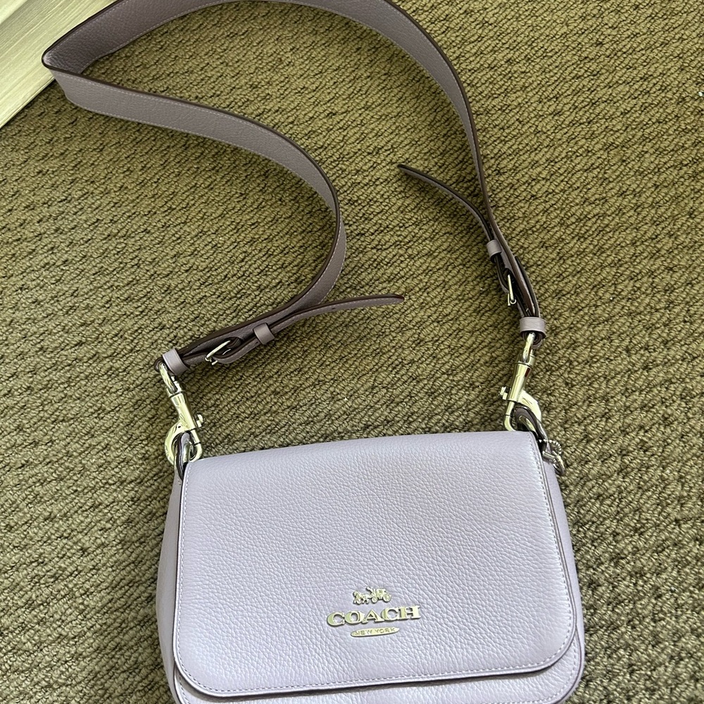 Lavender/ Purple Coach Crossbody Bag with Thick Straps!!